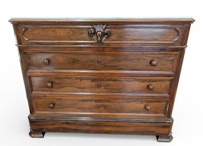 Commode en placage de palissandre ouvrant...