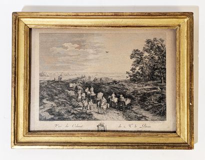 Lot de GRAVURES dont: 
- D'après RUISDAEL...