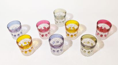 BOHEME
Suite de 8 verres à whisky en cristal...