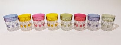 BOHEME
Suite de 8 verres à whisky en cristal...