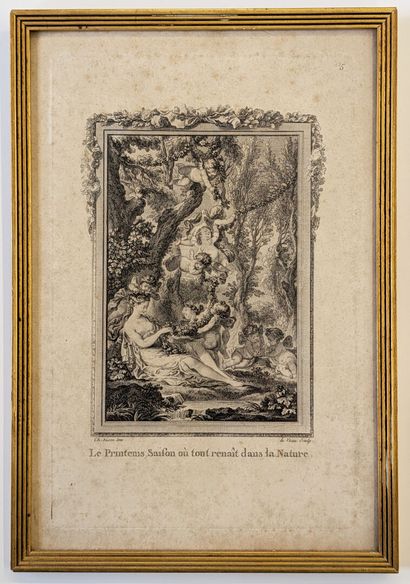 D'après EISEN gravé par LE MIRE
«L'été, le...