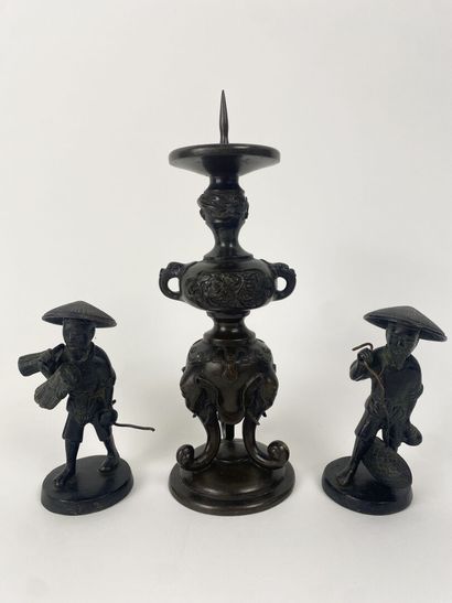 LOT d'objets en bronze comprenant un pique...