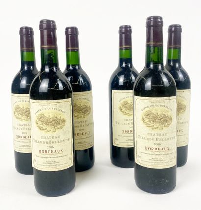 6 Bouteilles de Château TILLE DE BELLEVUE...