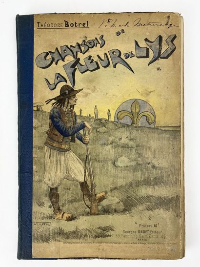 BOTREL (Théodore)
Chansons de «La fleur-de-lys»
Couverture-aquarellé...