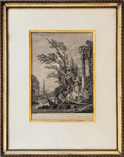 Lot de deux gravures comprenant: 
- D'après...