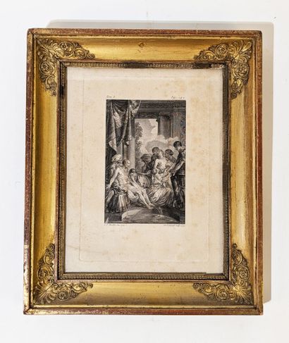Lot de GRAVURES dont: 
- D'après RUISDAEL...