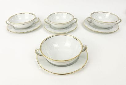 LIMOGES - BERNARDAUD
Suite de quatre bols...