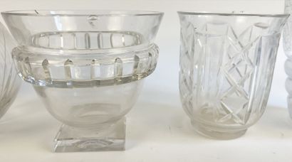 Lot de VASES en cristal dont Jean Sala pour...