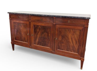 BUFFET ENFILADE en placage d'acajou et bois...
