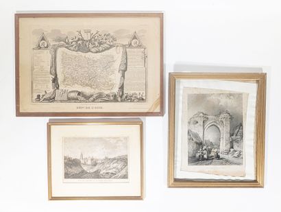 [OISE ET PICARDIE]
RÉUNION de trois gravures...