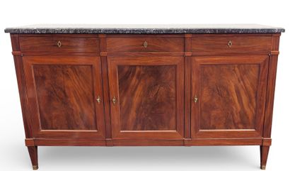 BUFFET ENFILADE en placage d'acajou et bois...