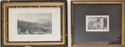 REUNION de deux gravures :
- 