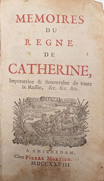 Mémoires du Règne de Catherine, Impératrice...