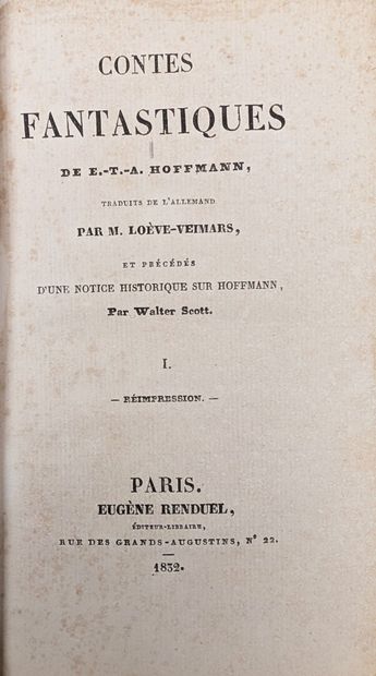 HOFFMANN (E. T. A.), Contes fantastiques....