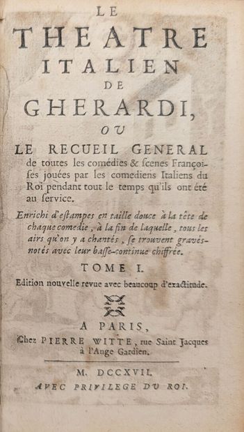 GHERARDI (Evaristo), Le Théâtre italien de...