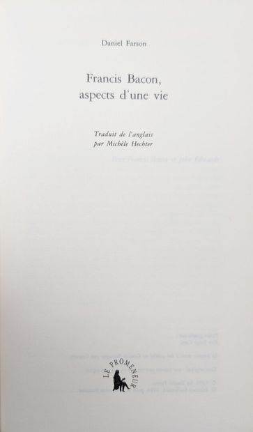 [FRANCIS BACON]
Réunion d'ouvrages. 
- Deleuze...