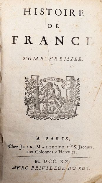 Histoire de France. Paris, Jean Mariette,...