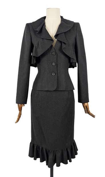 VALENTINO
Two-piece gray wool and cashmere...