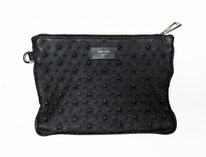 JIMMY CHOO
Star-embossed leather clutch,...