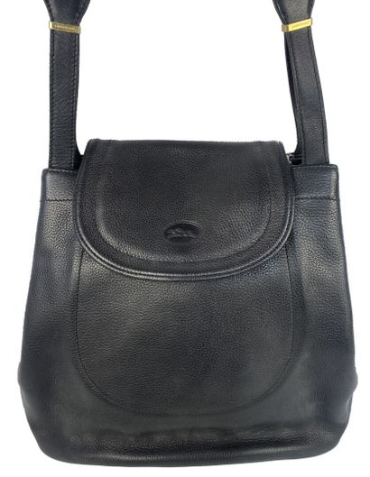 LONGCHAMPS
Black grained leather crossbody...