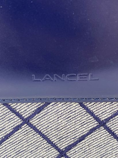 LANCEL
Navy blue canvas and patent leather...