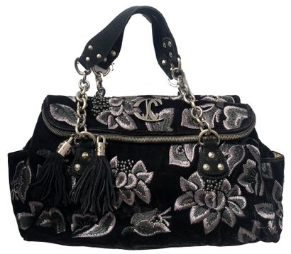 JUST CAVALLI
Black velvet bag embroidered...
