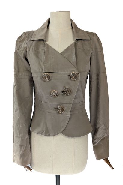 KENZO
Beige trench coat-style jacket with...