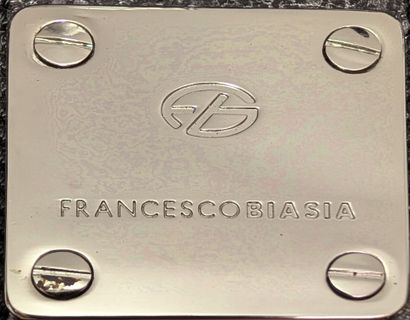 FRANCESO BIASIA 
Black leather bag with a...