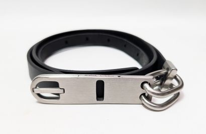 RICK OWENS
Black leather belt with an elongated...