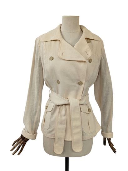 MAX MARA
Ecru linen safari jacket with a...