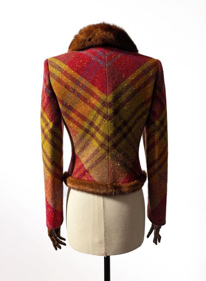 VALENTINO
Short wool jacket with a red and...