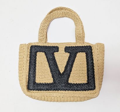 VALENTINO GARAVANI
Natural woven raffia bag...