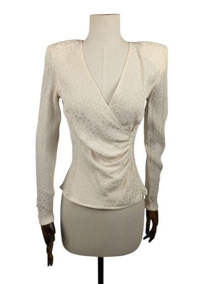 VALENTINO - Miss V
Ecru crinkled wrap-style...