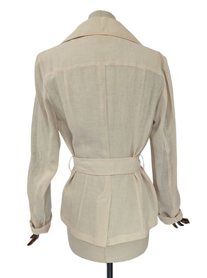 MAX MARA
Ecru linen safari jacket with a...