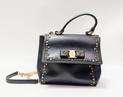 SALVATORE FERRAGAMO
Small black leather bag...