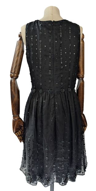RED by VALENTINO
Black silk dress embellished...