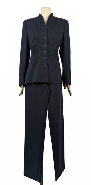 VALENTINO - Miss V
Navy blue wool two-piece...