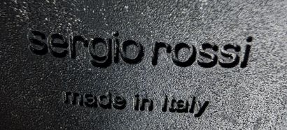 SERGIO ROSSI
Pair of black leather heeled...