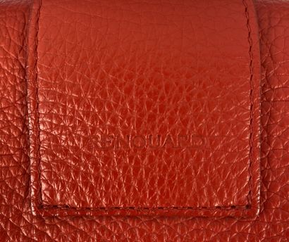 RENOUARD
Red grained leather bag, magnetic...