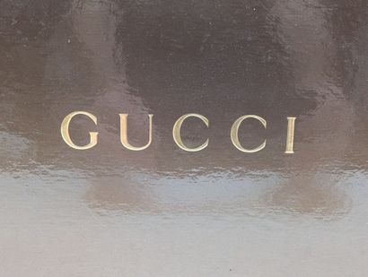 GUCCI
Pair of black patent leather and suede...