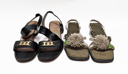 SALVATORE FERRAGAMO
Set of two pairs of heeled...