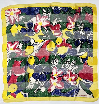 COURREGES Paris
Two silk chiffon scarves.
85...