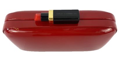 LULU GUINNESS
Red patent leather clutch bag,...