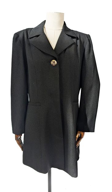 SANDRO
Black blazer jacket with 3/4-length...