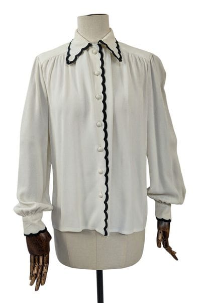 SCHERRER - Boutique
White blouse with black...