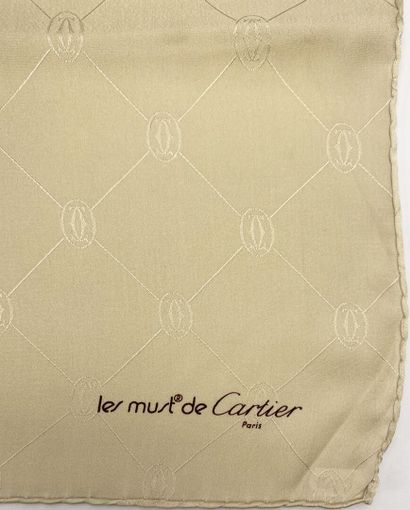 MUST DE CARTIER
Beige silk scarf or shawl...