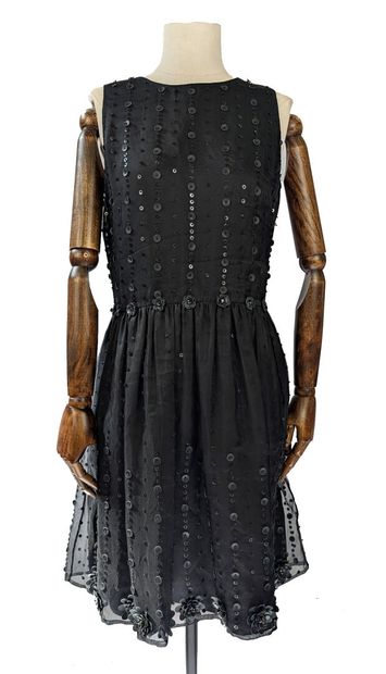 RED by VALENTINO
Black silk dress embellished...