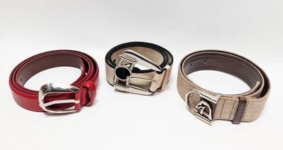 Set of 3 belts:
- PULLMAN, Beige and black...