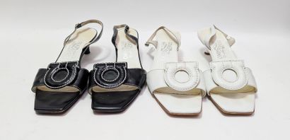 SALVATORE FERRAGAMO
Set of two pairs of black...