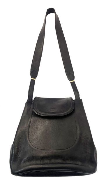 LONGCHAMPS
Black grained leather crossbody...